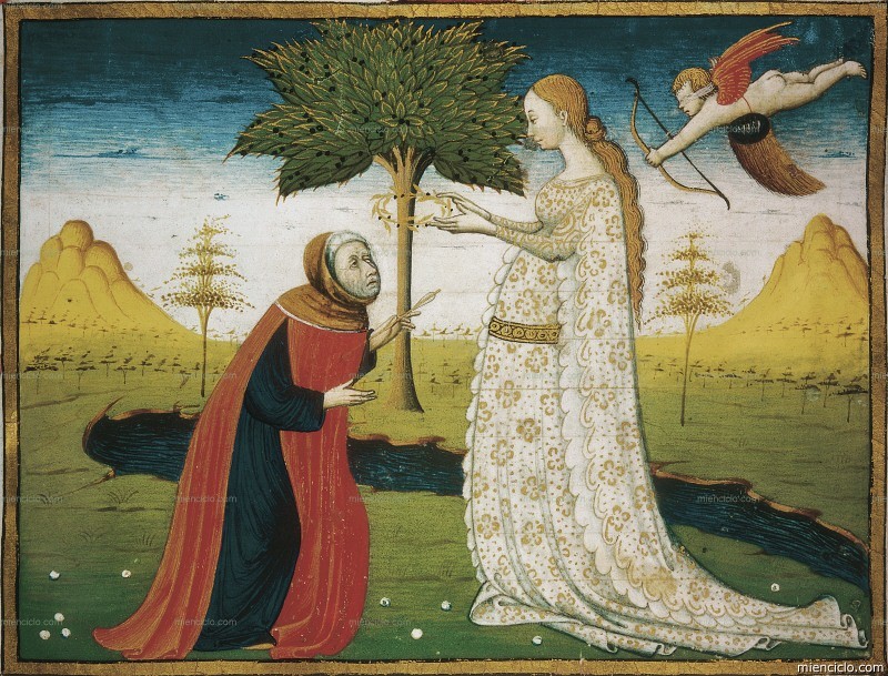 Miniatura del Cancionero de Francesco Petrarca